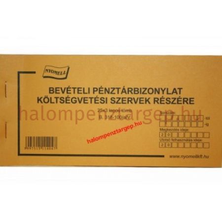 Bevételi pénztárbizonylat
