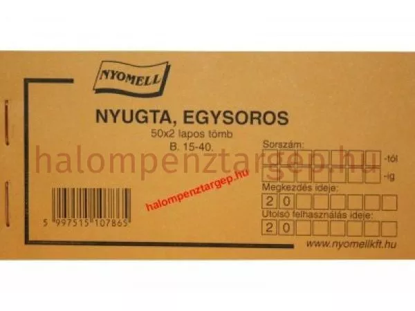 Nyugta tömb