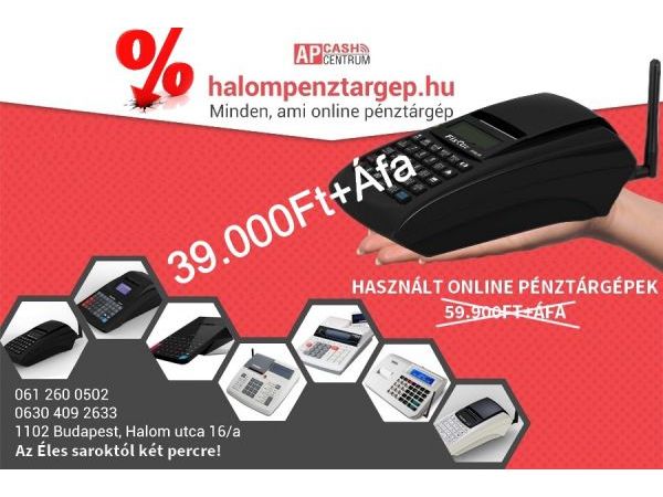 Használt Online Pénztárgép Garanciával