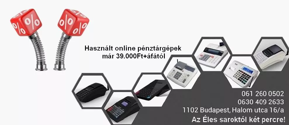 Használt online pénztárgépek
